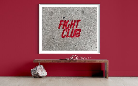 Fine Art Print - Fight Club Street Graffiti Wall Art – Pop Culture Movie Poster for Loft, Studio Decor, Housewarming Decor, Gifts for him
