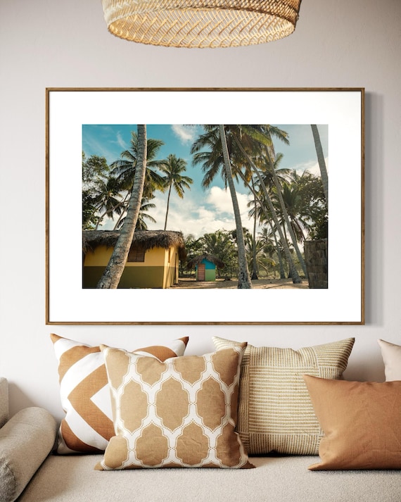 Fine Art Print - Tropical island Wall Art for Room Decor - Beach House Decor Print - Rustic Beach, Palm Trees, Coastal Decor Ideas