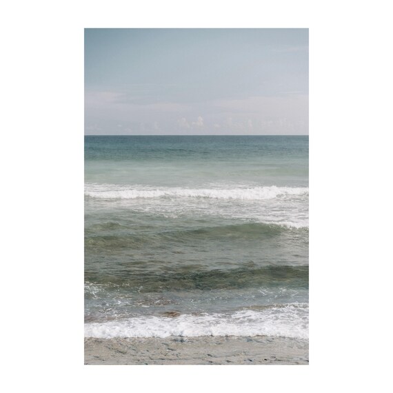 Fine Art Print - Neutral coastal ocean waves wall art, Coastal Wall Art | Beach Artwork | Christian Wall Art | Ocean Home Decor, Maritime