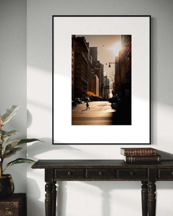 Fine Art  Morning Glow in Midtown - NYC Street Scene - New York City Street Wall Art -  Skyscraper Photo Poster - Modern Decor Print
