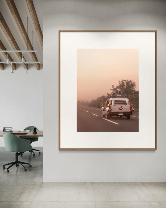 Fine Art Print - Ghostbusters Ecto-1 Wall Art, Vintage Cadillac Ambulance, Halloween, 80s Movie Car Photography, Work, bedroom, office Decor