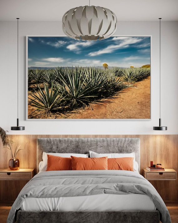 Fine Art Print - Vibrant Agave Tequila Field - Mexican Nature Wall Art Print - Jalisco Mexico, Bar Decor, Mexico Poster, Housewarming Gift