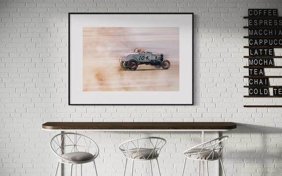 Fine Art Print - Vintage Hot Rod Beach Race Wall Art, TROG,1930s Ford Racer Photo, Garage, Workshop, Home Decor, Housewarming Gift
