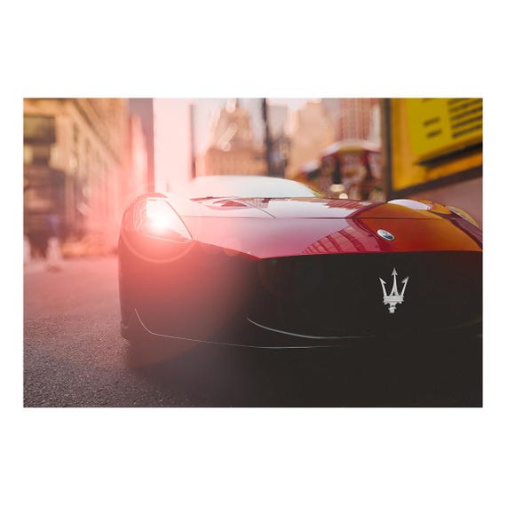 Fine Art Print - Maserati MC20 in New York City Wall Art, Red Supercar Photography, Car guy Gift, Maserati Enthusiast, Modern Decor Gift