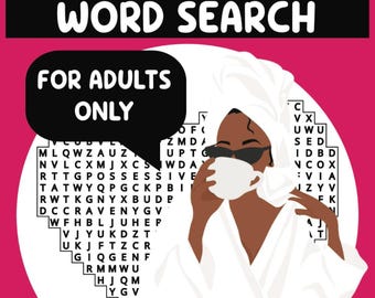 Smutty-woorden zoeken voor volwassenen: ondeugende vormpuzzel, zoeken naar vuile woorden, activiteitenboek voor lezers van duistere romantiek, sexy puzzelcadeau