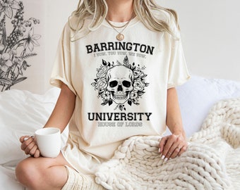 Barrington University Skull T-Shirt: Dark Romance Booktok Merch (Digital Download)