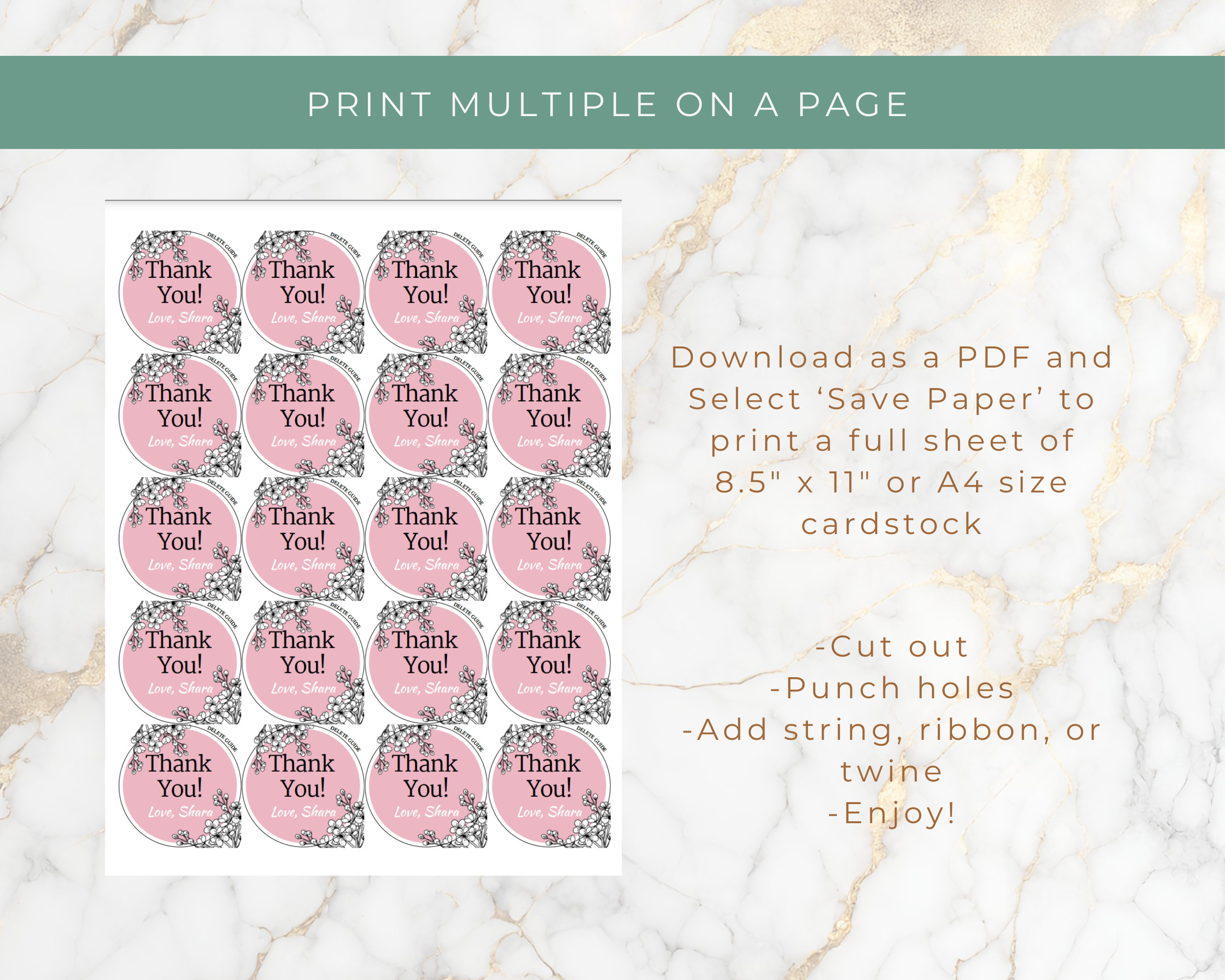 Japanese Thank You Tag | INSTANT DOWNLOAD | Hibachi Dinner Party Tag ...