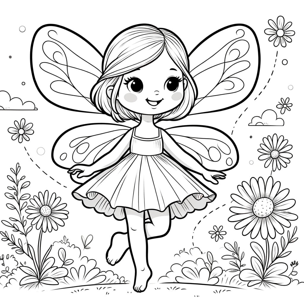 20 Fairy Coloring Pages, Enchanted Fairy Coloring Page, Fantasy Fairy ...