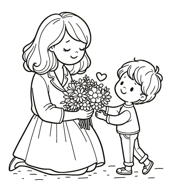 10 mothers day coloring pages, mothers day gift, happy mothers day, cute mothers day coloring pages, great gift, mothers and kids