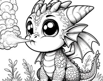 25 baby dragon coloring pages, fantasy dragon coloring pages, cute baby dragon coloring, kids coloring