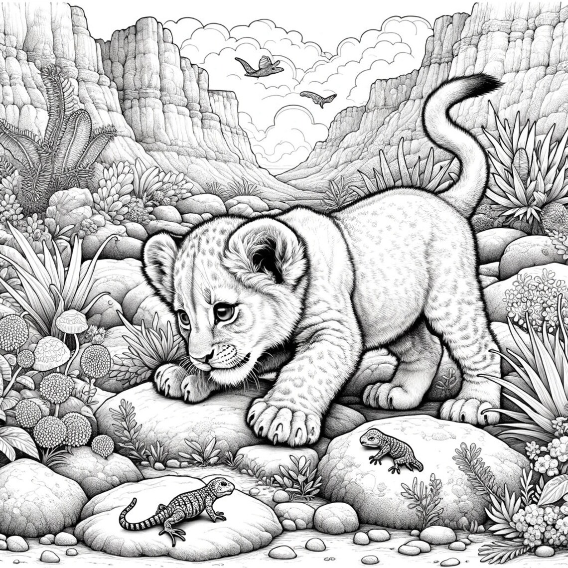 5 Lion Coloring Page, Adult Lion Coloring Page, Kids Lion Coloring Page ...