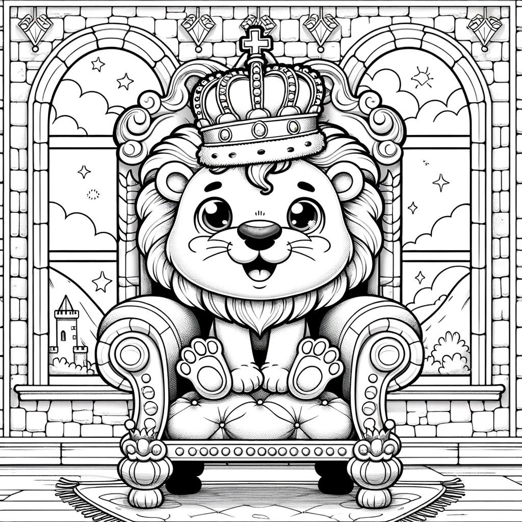 5 Lion Coloring Page, Adult Lion Coloring Page, Kids Lion Coloring Page ...