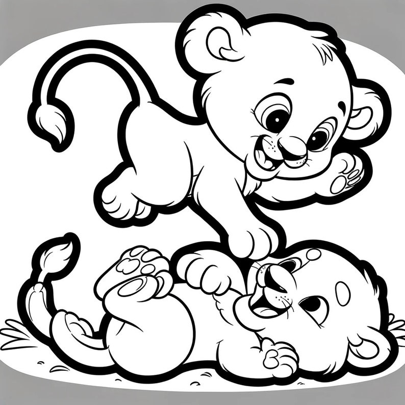 4 Lion Coloring Page, Adult Lion Coloring Page, Kids Lion Coloring Page
