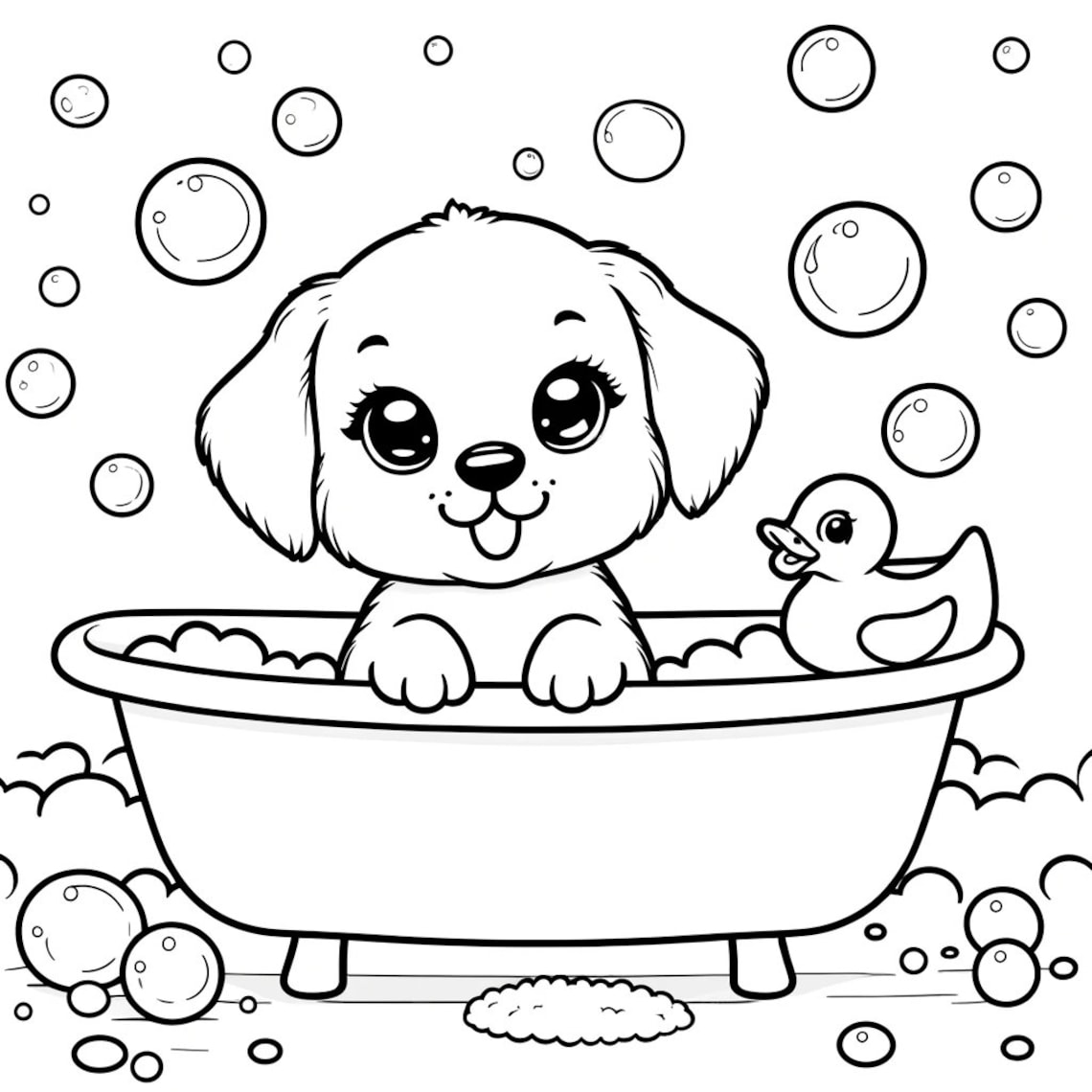5 Cute Dog Coloring Pages, Dog Coloring, Cute Kids Dog Coloring, Puppy Coloring, Cute Puppy ...