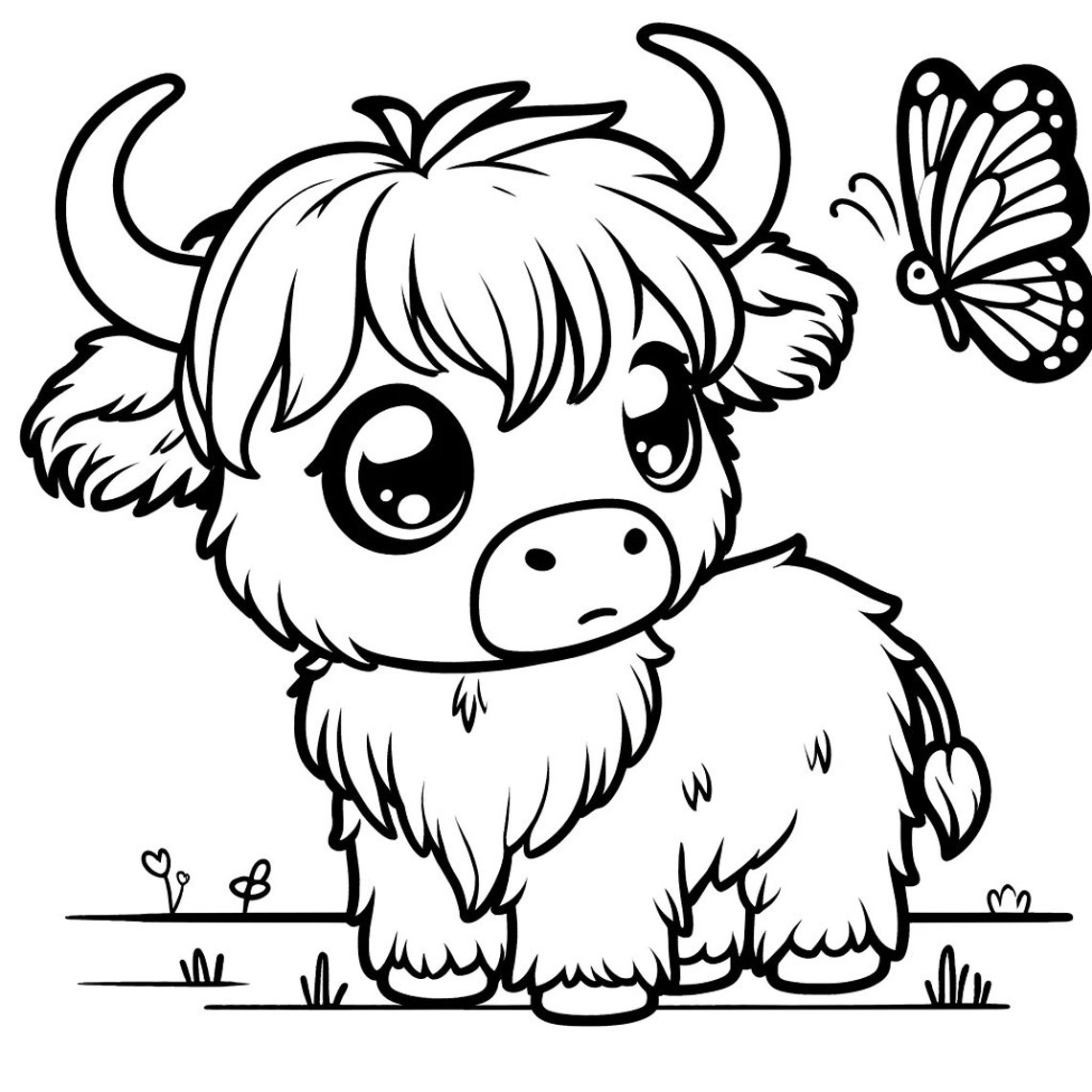 15 Highland Cow Coloring Pages, Cow Coloring Pages, Highland Cows, Cute