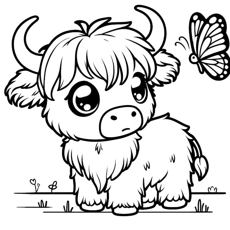 15 Highland Cow Coloring Pages - Il 794xN.5893395078 Bksz