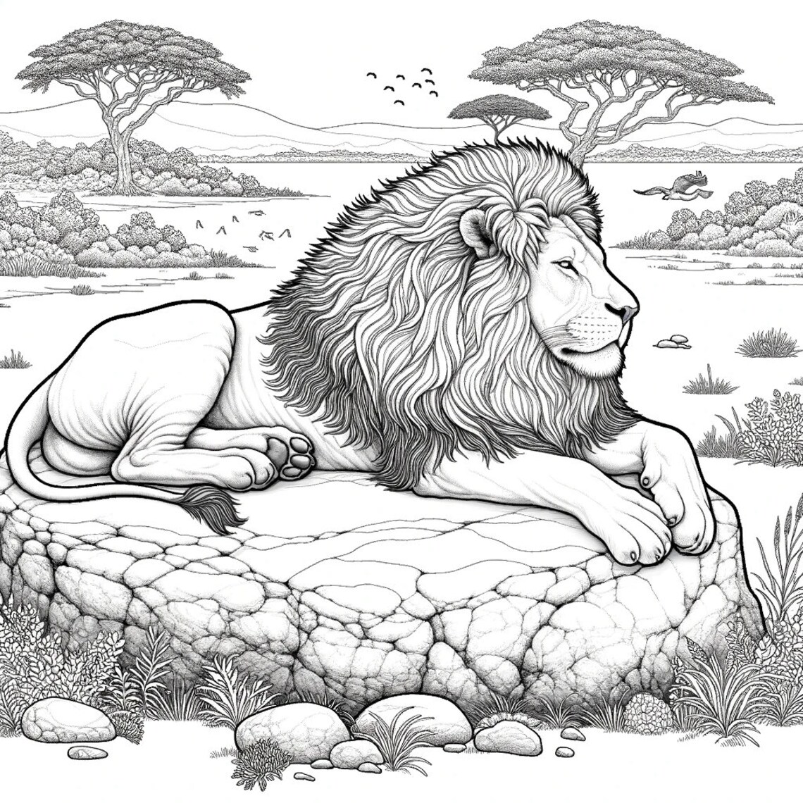 5 Lion Coloring Page, Adult Lion Coloring Page, Kids Lion Coloring Page ...