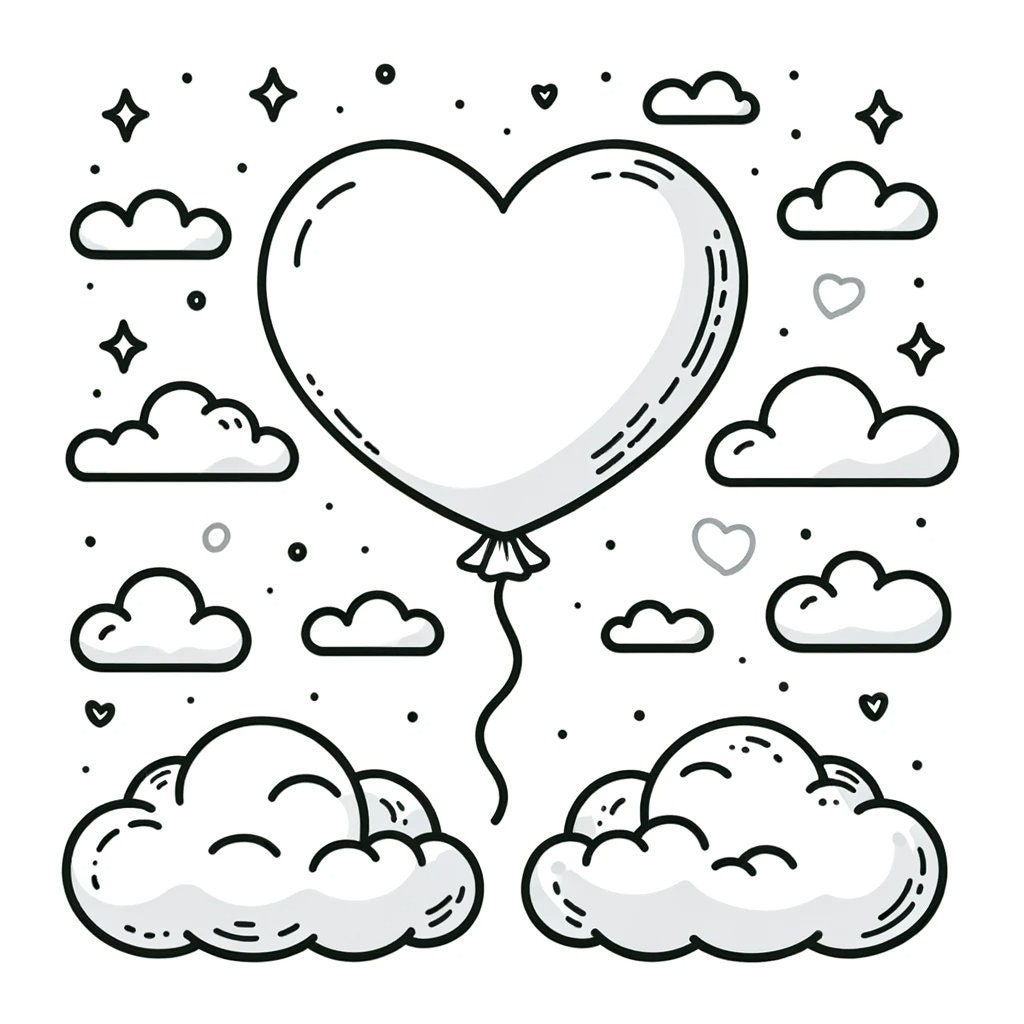 5 Valentines Day Coloring Pages, 5 Cute Love Coloring Pages, Cute Kids ...