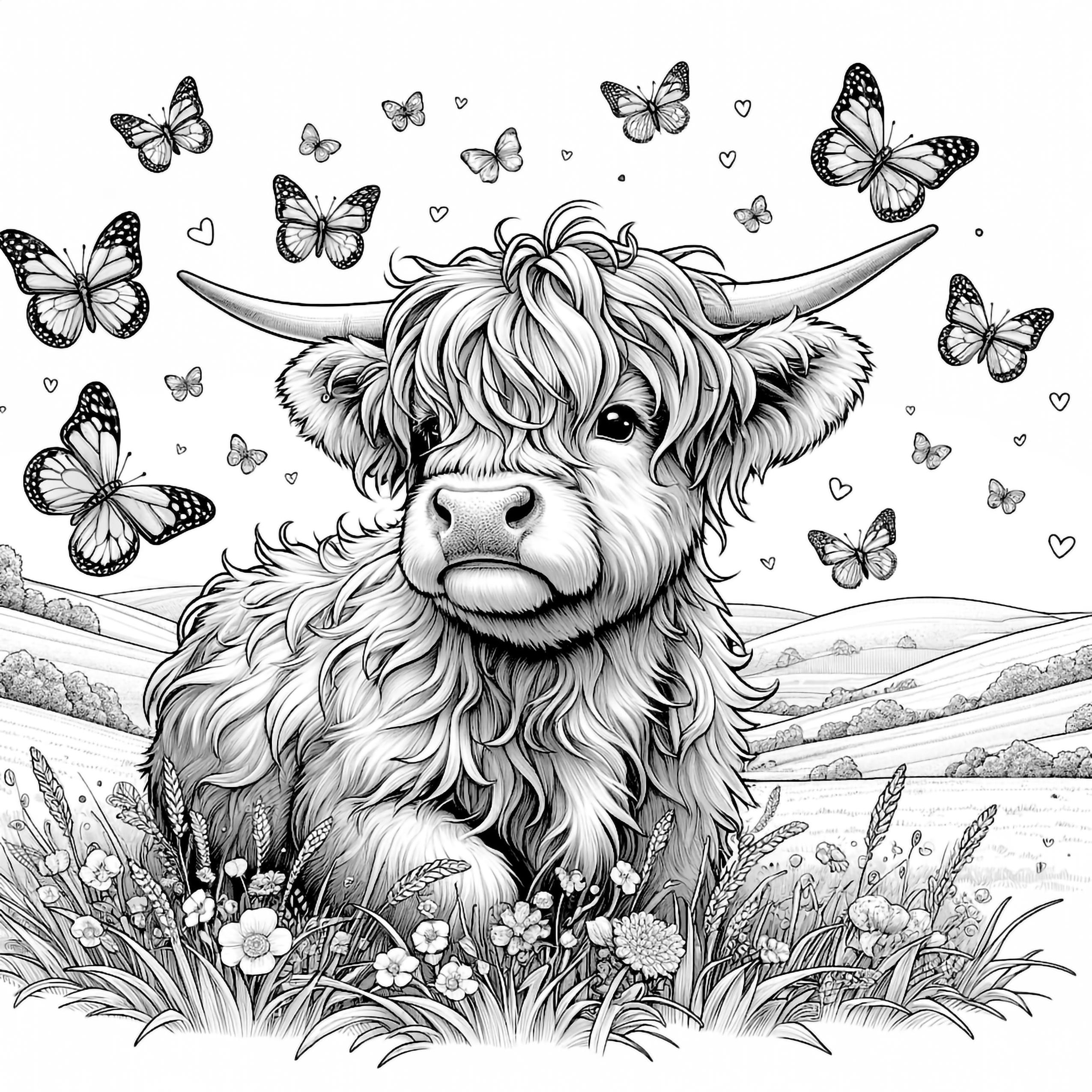 highland cow coloring pages – Image 12