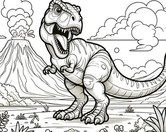 20 dinosaur coloring pages, 20 Dino packs, cool dinosaur coloring pack, prehistoric coloring