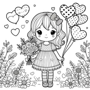 45 Valentines Day Coloring Pages, 45 Cute Love Coloring Pages, Cute