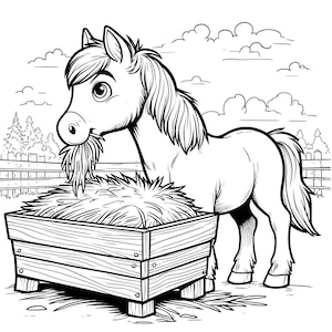 20 horse coloring pages, cute horse coloring pages, horse coloring pages, farm animal coloring, coloring gift idea, horse, gift idea