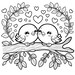 45 Valentines Day Coloring Pages, 45 Cute Love Coloring Pages, Cute