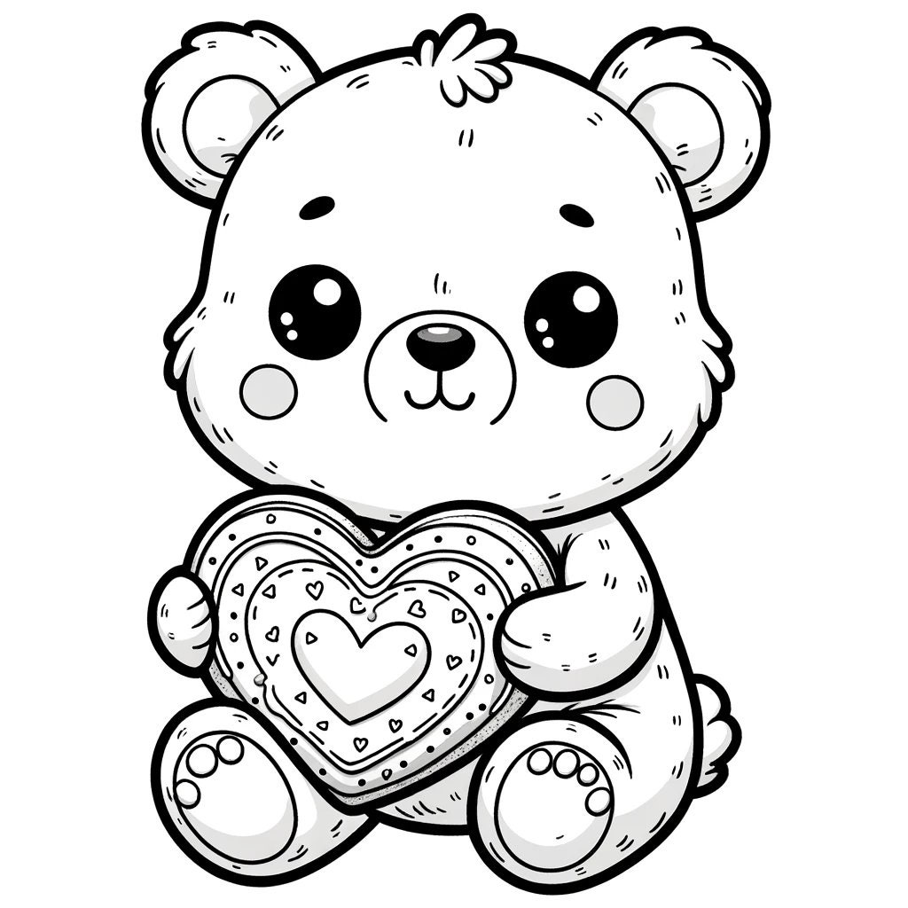 5 Valentines Day Coloring Pages, 5 Cute Love Coloring Pages, Cute Kids ...