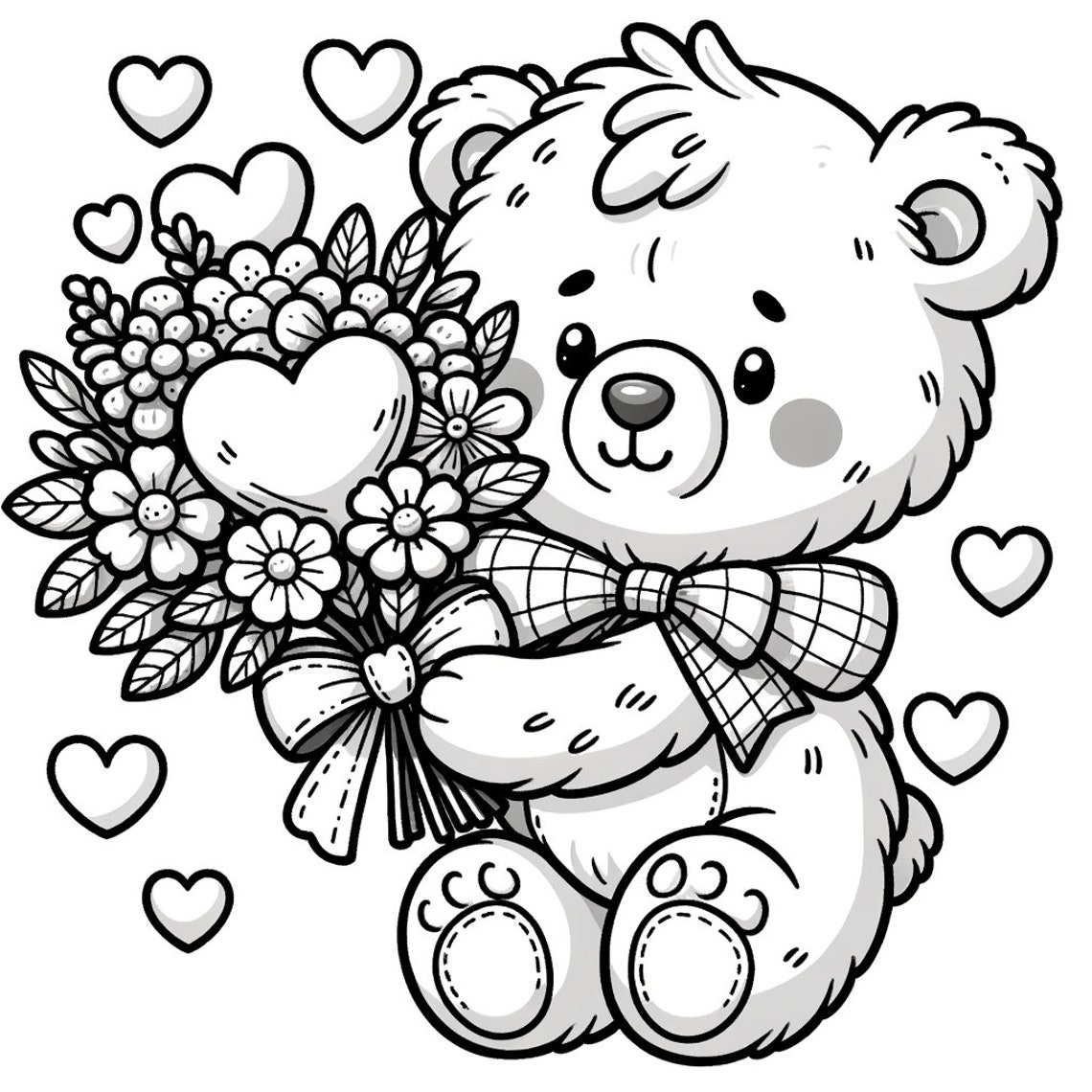 5 Valentines Day Coloring Pages, 5 Cute Love Coloring Pages, Cute Kids ...
