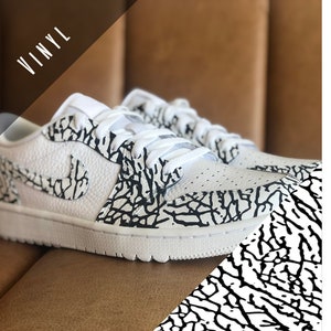 Elephant Print Removable Vinyl Stencil