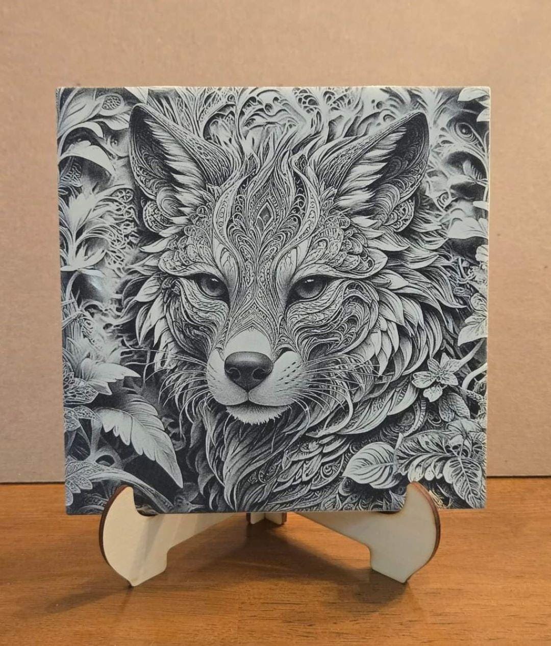 6x6 Laser Engraved Ceramic Art Tiles – Multiple Designs Available