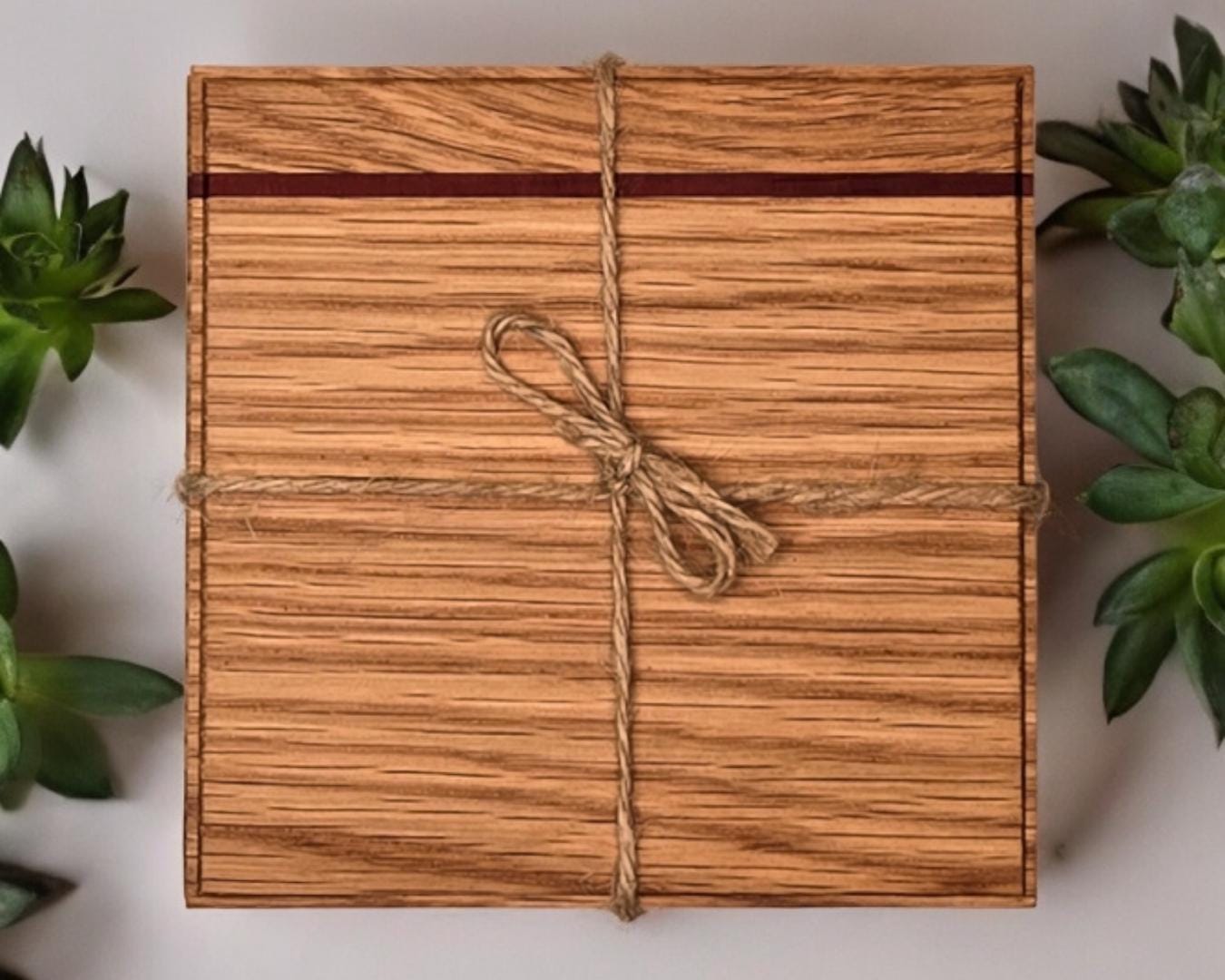 Handcrafted Hardwood Coaster Set – 4 Styles | Oak, Walnut, Hickory, Maple & Padauk