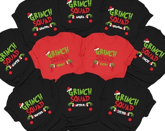 Custom Grinch Squad Christmas Matching Shirts