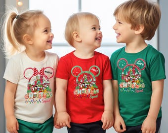 Custom Disney Christmas Family Shirts, Matching Squad Tees