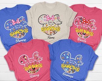 Custom Disney Trip Shirt, Snacking Around The World, Family Vacation 2026