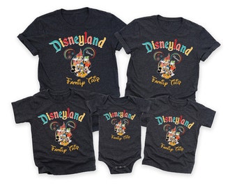 Custom Retro Disneyland Family Trip Shirts, Matching Disney Tees