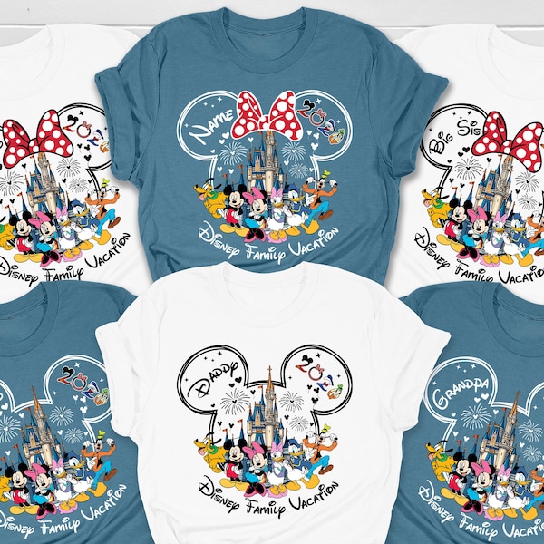 Camisetas personalizadas de vacaciones familiares en Disney, camisetas a juego para viajes a Disneyland