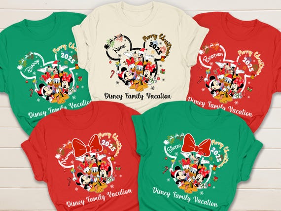 Custom Disney Christmas 2026 Shirt, Matching Family Vacation Tee