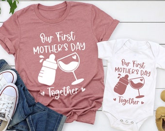 First Mother's Day Matching Outfit, Mommy and Baby Shirts