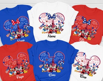 Custom Disney 4th of July Matching Family Shirts