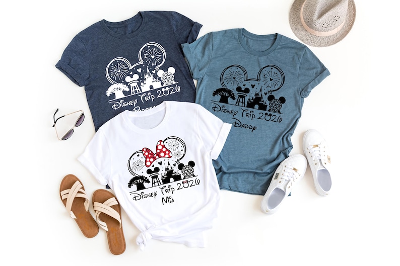 Custom Disney Family Vacation Shirt, Matching Disneyland Trip Tees image 1