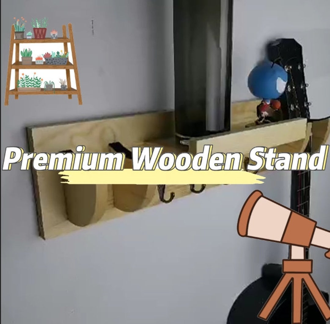 Functional Solid Wood Musical Instrument Wall Hanger Wall Etsy