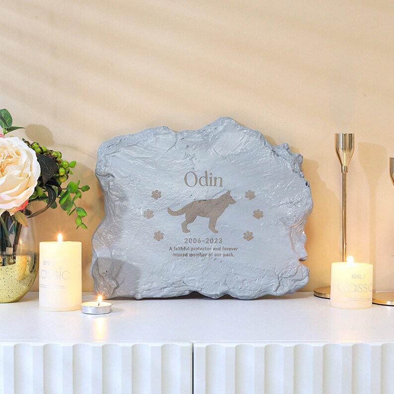 Custom Pet Memorial Stone Dog Headstone Dog Tombstone Pet Etsy