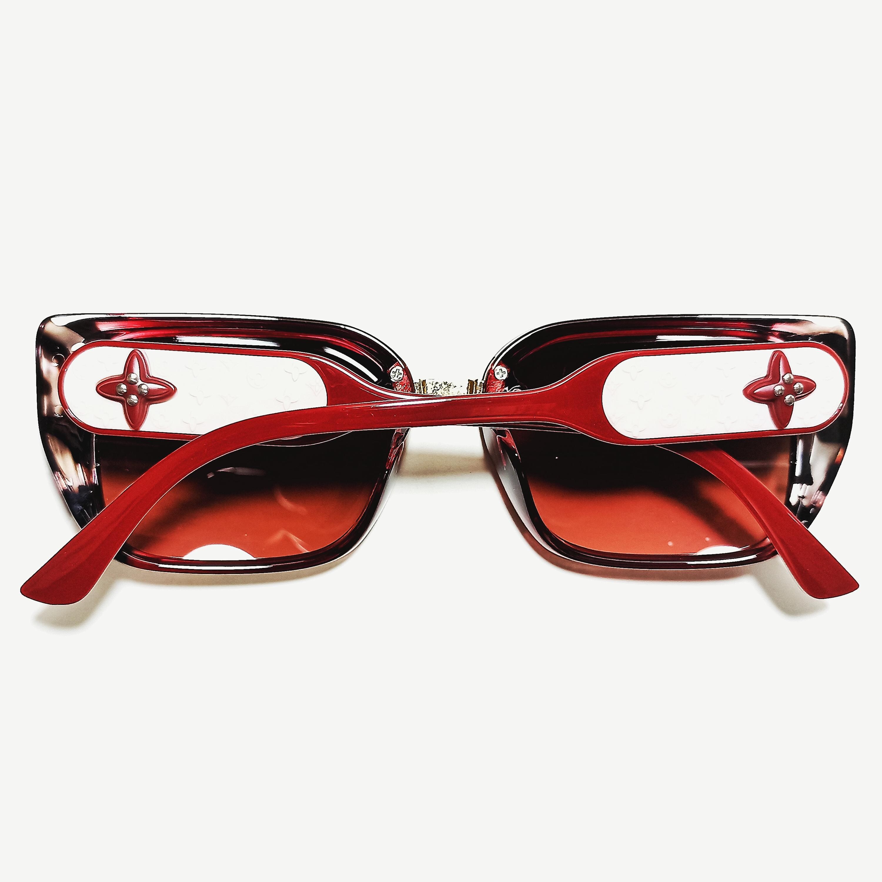 Oversized Gold Cat-Eye Sunglasses with Dark lenses  (my prescription) “mariposa” Customize Your Cazal Eyewear with Custom Tinted Transition  main image 3