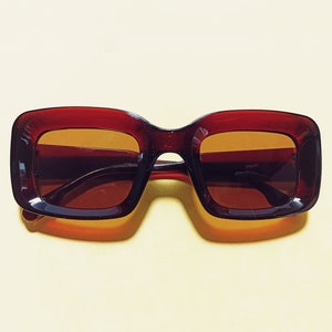 1960s Retro Vintage Style Mod Oversized Oval Polarized Acetate Sunglasses