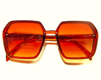 1970s Vintage Style Oversized Fat Square Sunglasses