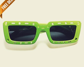 Occhiali Da Sole Vintage Pilota Doppio Ponte Quadrati Oversize