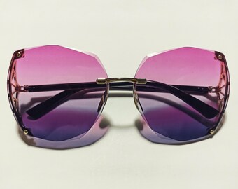 Wolke Sonnenbrille – Randlos, Mit Quasten, UVA/UVB-Schutz, Hippie-Style Für Partys & Alltag