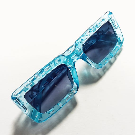 Retro 1970s MAZEY Thick Candy Ice Blue Vintage Style  display picture 3