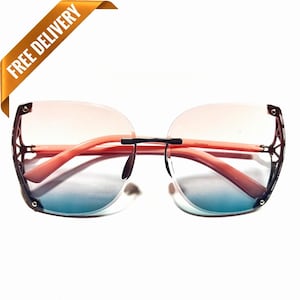 1960s Retro Vintage Style Oversized Round Sunglasses